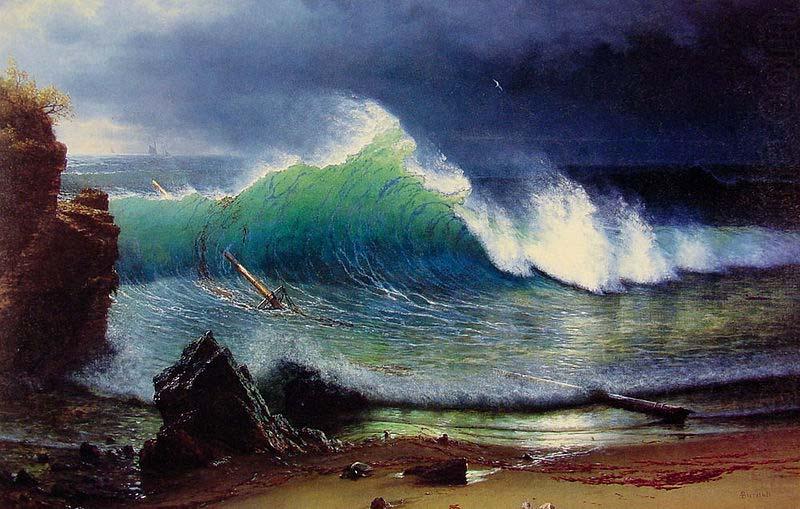 The Shore of the Turquoise Sea, Albert Bierdstadt